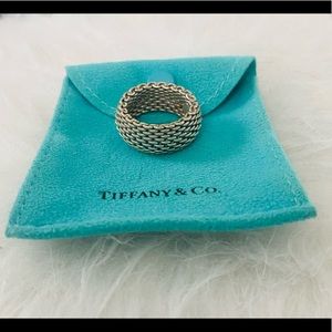 Tiffany & Co. mesh somerset ring.